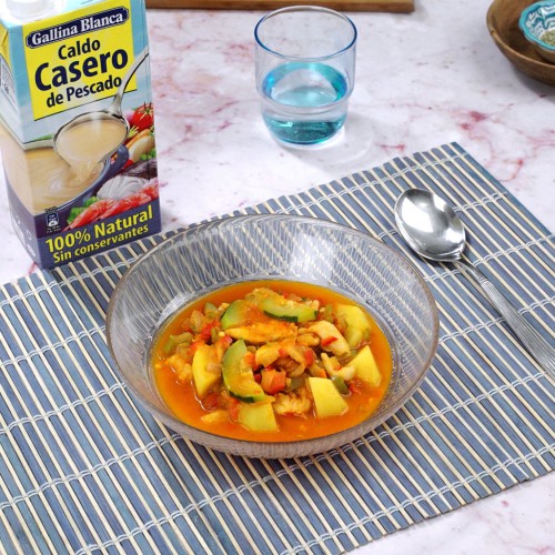 Bacalao guisado con producto